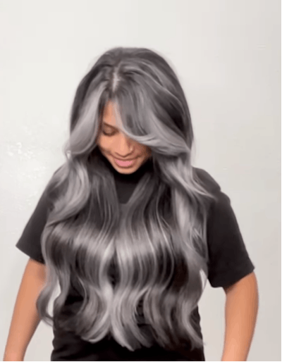 Fall Hair Color Trend: Two-toned Silver