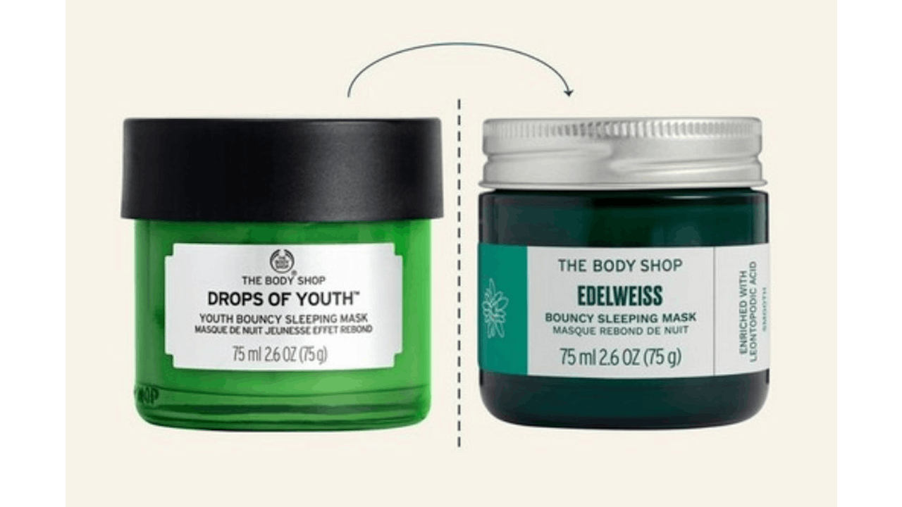 The Body Shop Rebrands Drops of Youth to Edelweiss Cosmetics & Toiletries