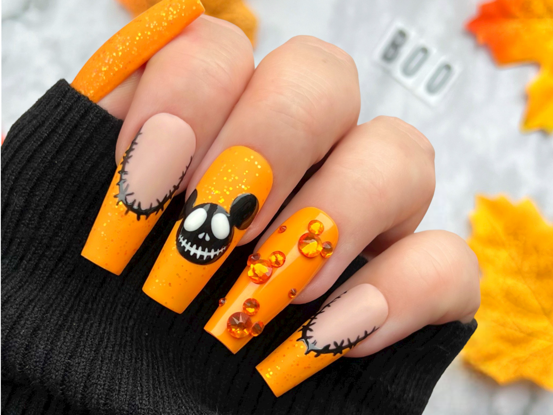 Monster Mickey nail art created by Fie Pederson