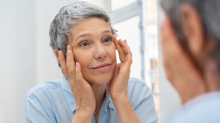 As females age, the bony orbit expands.