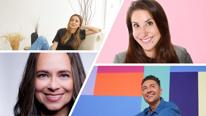Our beauty experts will include (clockwise, from left): Skin Gym's founder, Karina Sulzer, as well as the brand's account director, Annie Moyer; Marc Elrick, founder of BYOMA; and Larissa Jensen, vice president, industry adviser, The NPD Group.