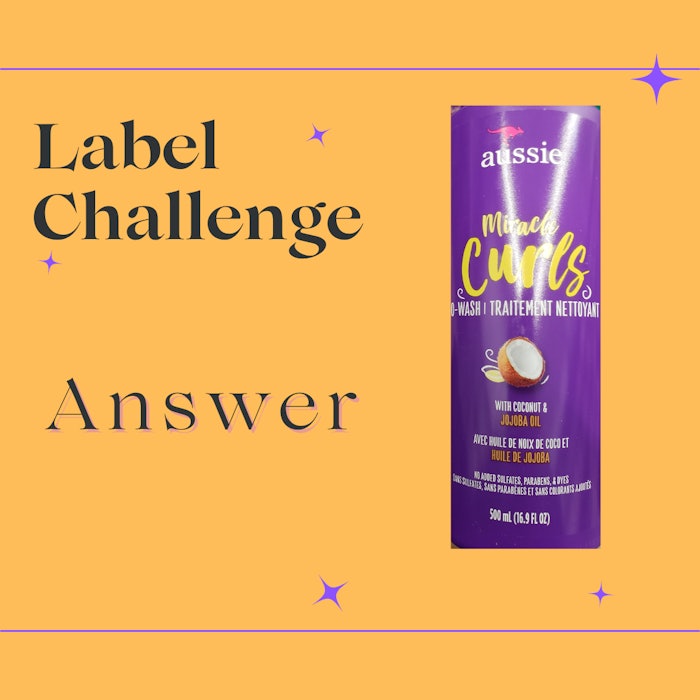 Label Challenge Answer: Aussie Miracle Curls Co-Wash | Cosmetics &  Toiletries