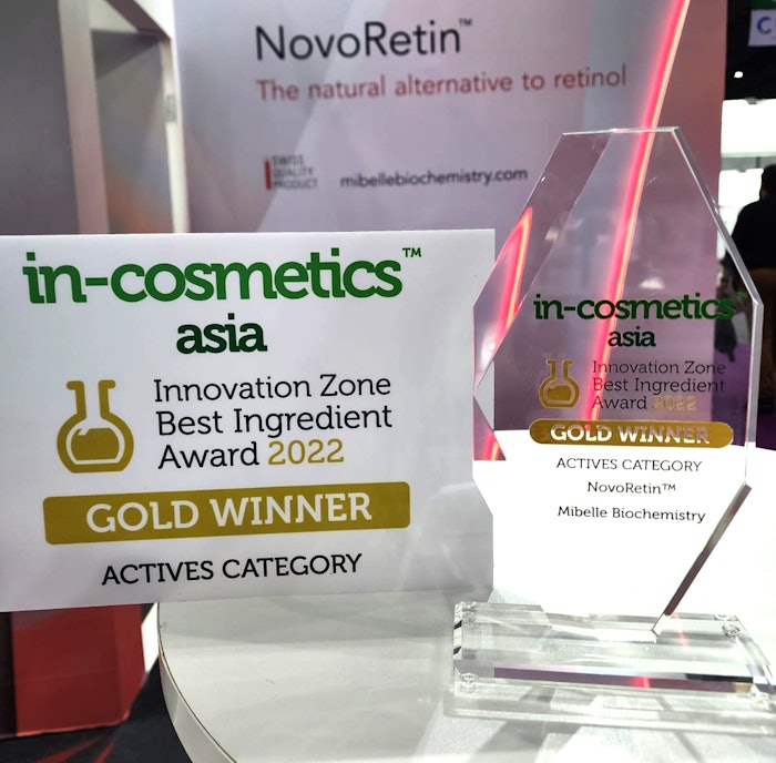NovoRetin is a natural alternative to retinol that increases skin elasticity and density and has an anti-wrinkle effect. It was first introduced at in-cosmetics Global in Paris earlier this year.