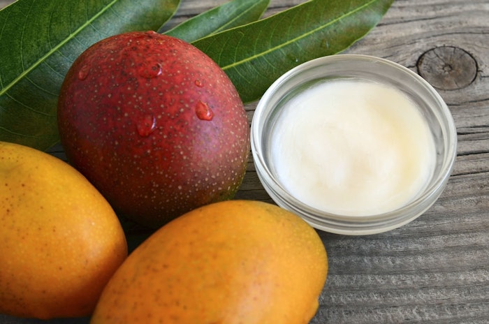 IntegriButter Mango Fruit Blend can be utilized in skin, scalp and body care, eye and lip and various color cosmetic products.