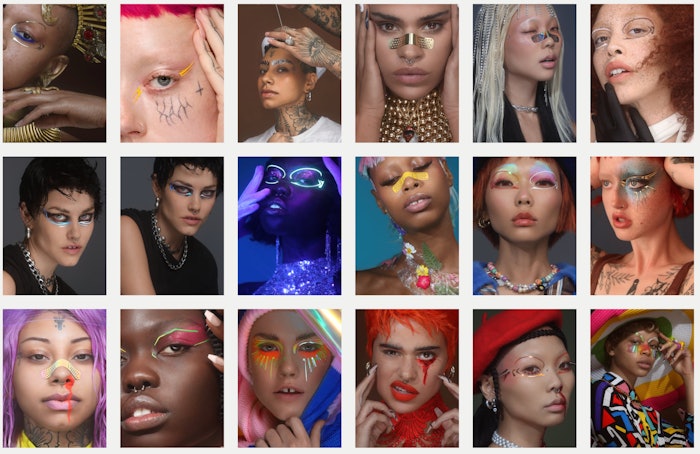 The facial decals are designed to be worn as makeup, over makeup or paired with clean, underdone skin.