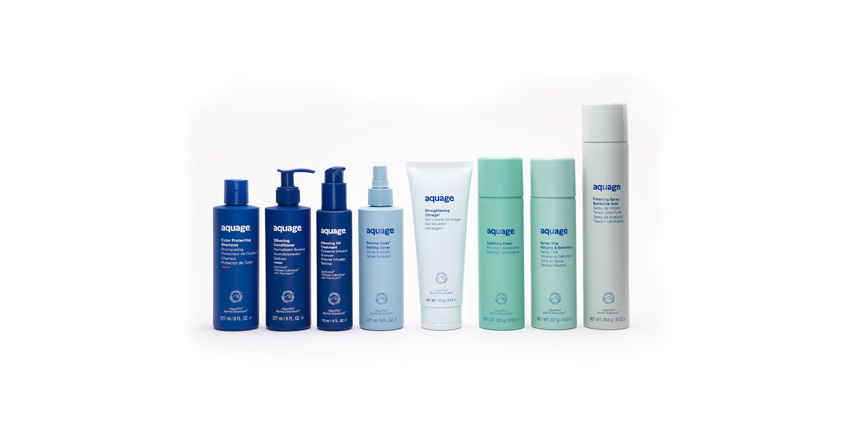 Aquage's new sustainable packaging.