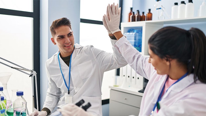 Celebrate Beauty Innovation Scientists High Five