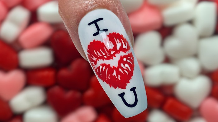 Learn how to create Valentine's Day nail art for your clients with this tutorial from Kelly Scothorn.