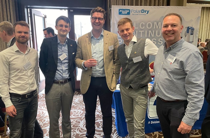 L to R: Martyn Warner (Omega Ingredients), Aidan Kirkwood (BSF), Trevor Groome (BSF), Andrea Albertino (Esarom) and Simon Chivers (Treatt).