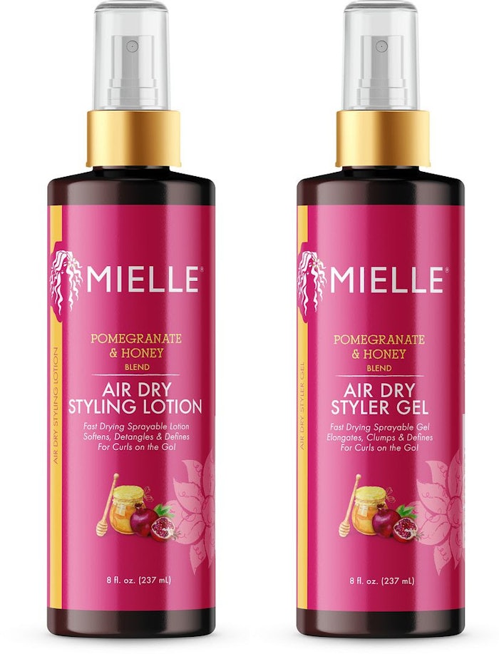 Mielle’s Pomegranate & Honey Collection Prime + Define styling system is formulated for thick, curly, Type 4 hair.