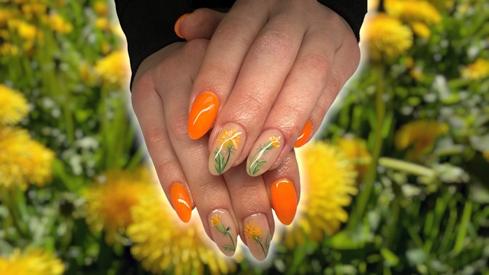 Get nail inspo for how to style your clients' nails this spring with these floral nail looks.