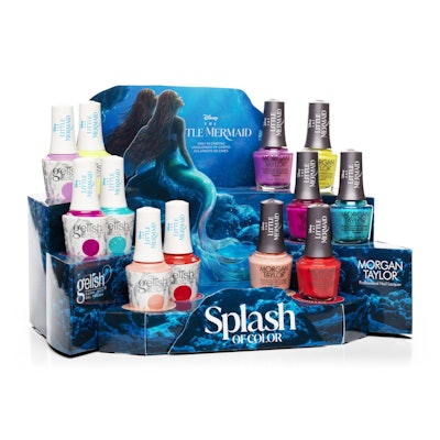 The Splash of Color collection features six colors, available in a soak-off gel polish, Gelish's signature minis, Morgan Taylor lacquer and Gelish dip.
