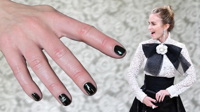 Celebrity manicurist and educator Julie Kandalec created Emily Blunt's nail look for the 2023 Met Gala.