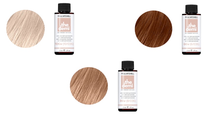 Three new gold violet shades from Paul Mitchell create oh-so-chic soft, nude hues.