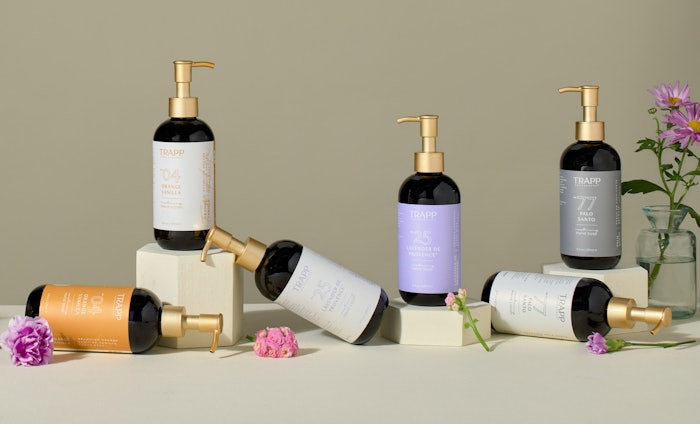 The soaps and lotions are packaged in shatterproof, recyclable, 8 ounce bottles.