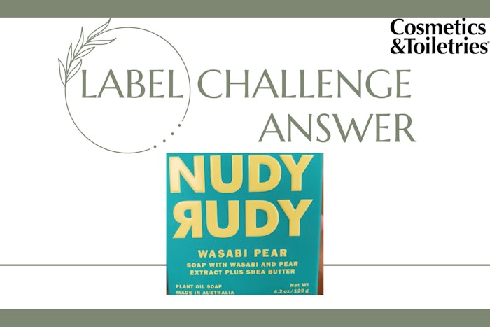 Nudy Rudy wasabi pear bar soap combines natural ingredients without harsh chemicals. The formula contains sustainably sourced ingredients, such as shea butter for a rich, sudsy texture.