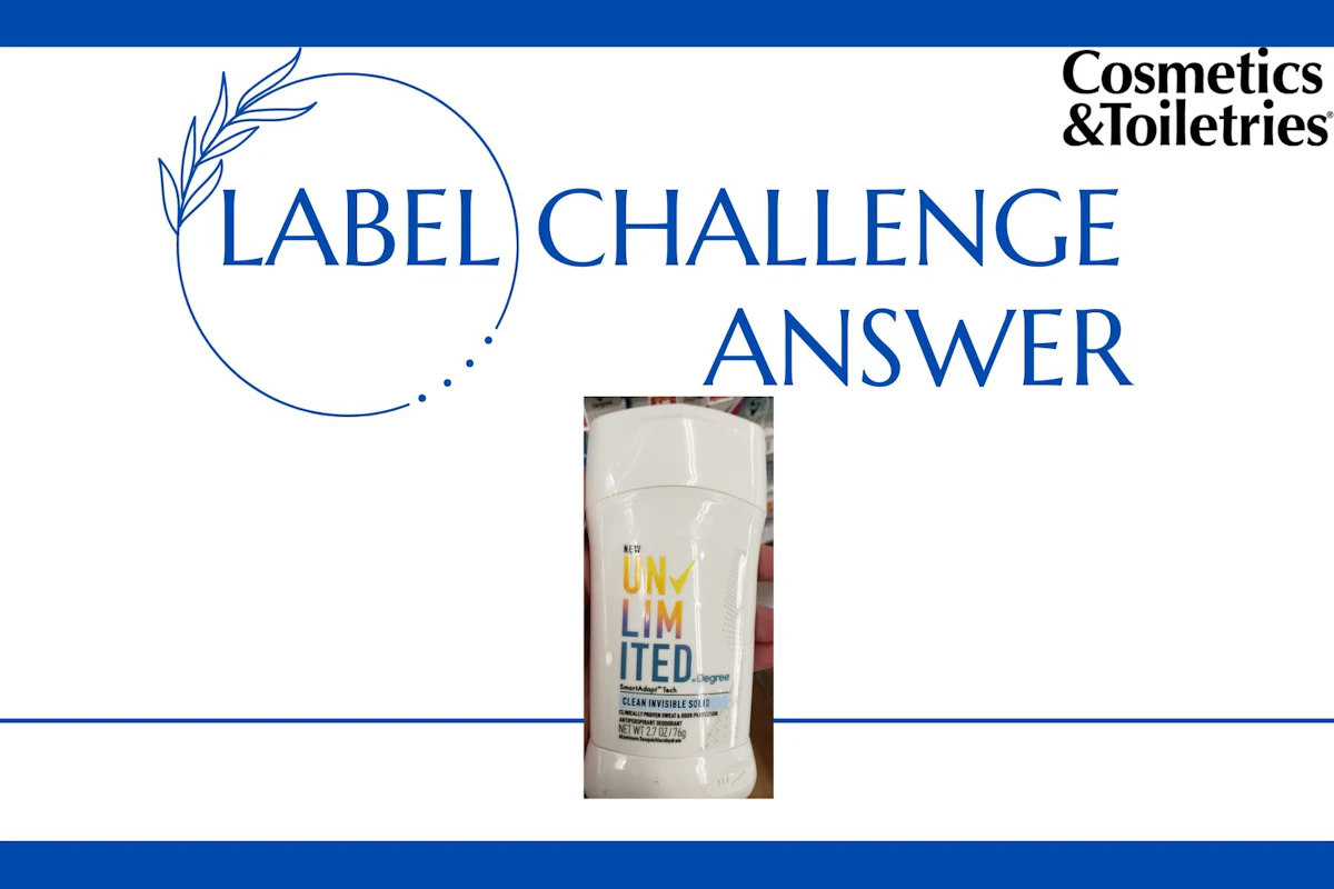Label Challenge Answer: Unlimited by Degree Clean Antipersperant - Vimarsana News