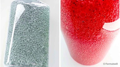 Consider bubbles in cleansing products. We generally don’t want to see them in a product bottle, yet we want copious amounts of bubbles while using the product. Why can’t we have them in the bottle? I recently demonstrated this concept in a social media post.