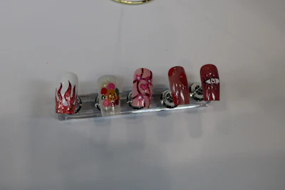 Yu Zhang's winning nail art for the Handpainted Nail Art competition