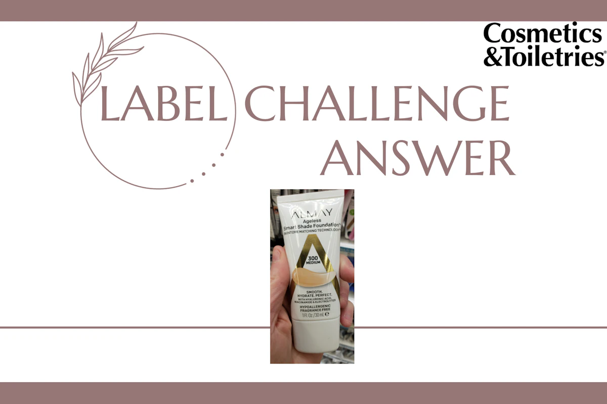 Label Challenge Answer: Almay Ageless Smart Shade Foundation - Vimarsana News