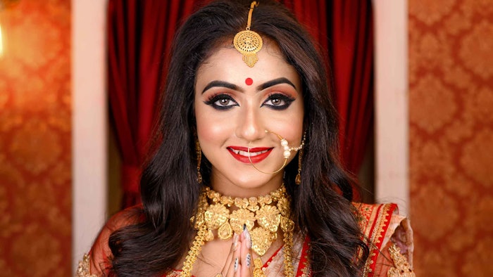 Searches on: 'Jajis Innovation Unisex Beauty Salon and Bridal Makeup Studio Paravur' are up 3,050%, likely due to the new branch opening in Paravur, Kollom, India. Jaji Sunil, the salon director, appeared on Instagram in makeup 'embodying the divine aura of Goddess Durga Devi,' representing strength and beauty. The post has more than 103,000 likes. (Depiction only shown)