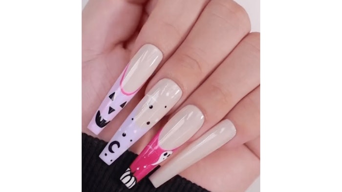Learn how to create adorable Halloween French Tips from Paris Lash Academy.