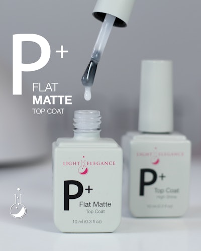 Like all Light Elegance gels, P+ Flat Matte is formulated and manufactured responsibly in Redmond, Oregon and rigorously quality-checked for consistent performance with every batch.