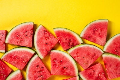 Authentic melon flavors, irrespective of style, work best with modest levels, around 100 ppm. More fantasy, watermelon, oriented flavors can use levels up to 2,000 ppm.