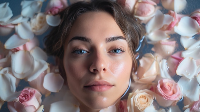 Woman in Rose Bath