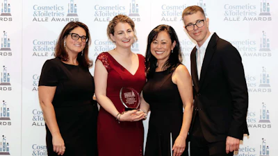 Symrise team, awarded by Jeb Gleason-Allured (far right), C&T and Global Cosmetic Industry