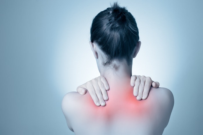 Woman with back ache