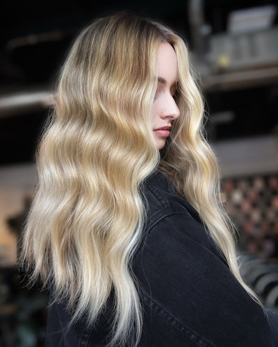 Golden hair color from J Ladner