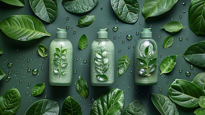 plants foliage spread out dew drops bottles plants and green liquids centered