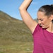 Woman Nose Scrunched Stinky Armpit Standing Outdoors Adobe Stock 459424833