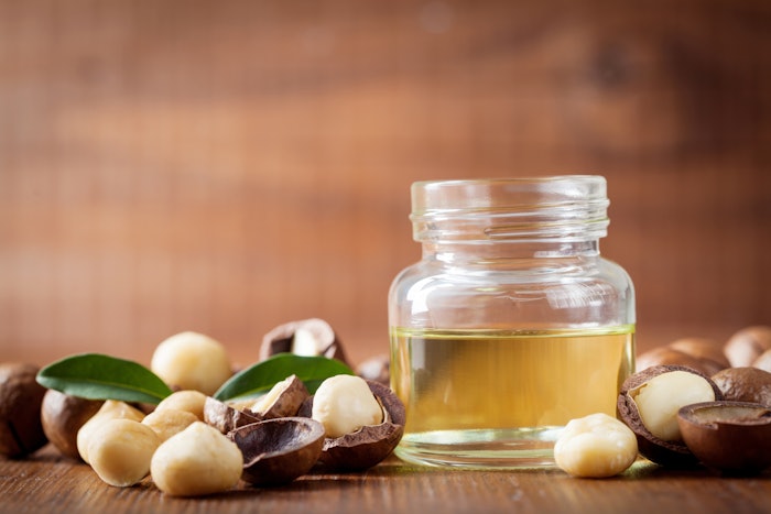 Macadamia nut oil for the body