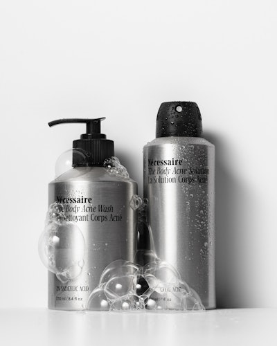 Nécessaire’s The Body Acne Solution, a quick-drying spray-on serum that targets body breakouts.