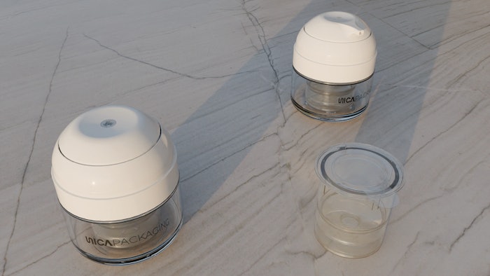 Unica Packaging Refillable Airless Jars Branded