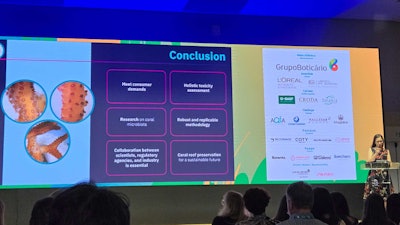 Natália de Albuquerque Vita, from Grupo Boticário, outlined the development of a RGB-based methodology for accurate validation of reef safe claims.