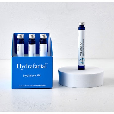 Hydrafacial's Hydralock HA Booster formulation was created based on feedback from the brand's network of distributors, estheticians and consumers.