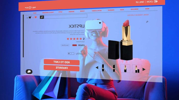 Beauty Shopper in AR gear metaverse