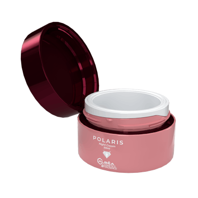 Albéa Cosmetics & Fragrance’s Polaris monomaterial PP and refillable jar features a cap that is attached to the base with an invisible hinge.