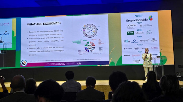 Tugba Sagir, of Pim Grup Consultancy, described the development of exosomal raw material from upcycled purslane (Portulaca oleracea) waste, obtained by green chemistry and using AI modeling.