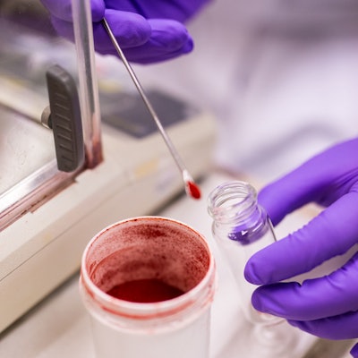 实验室中的颜料样品