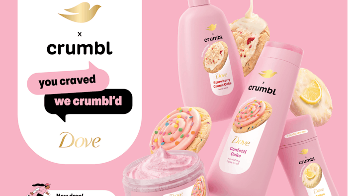 The collection includes four items: a body wash, body scrub, deodorant, and liquid hand wash.