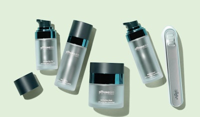 Althea Skin's line of science-backed skin care products using Berlin Packaging’s exclusive Airglass refill packaging system.