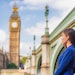 Woman In Blue Coat Viewing Big Ben And Parliament Across The Thames Adobe Stock 286242254