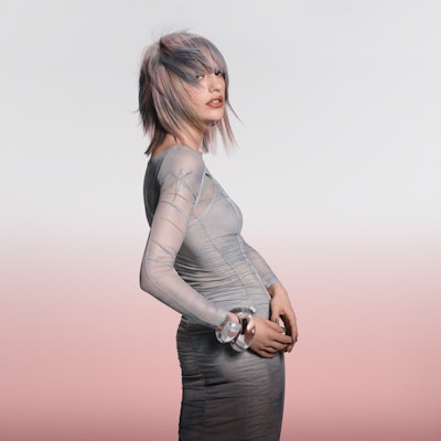 Model with Enchanted Solance hair color from Goldwell