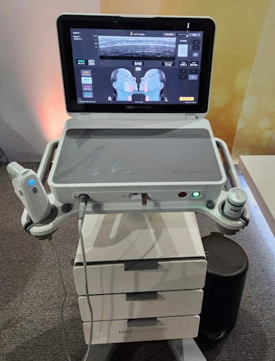 Ultherapy Prime, an FDA-approved, non-invasive device, focuses ultrasound energy to lift and tighten the skin, stimulating collagen production and improving skin elasticity.