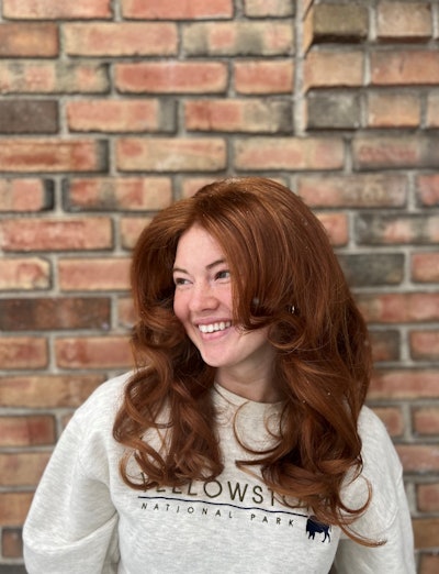 Sarah Mishler of Douglas J Aveda Institute entry for Denman's Big Blowout competition