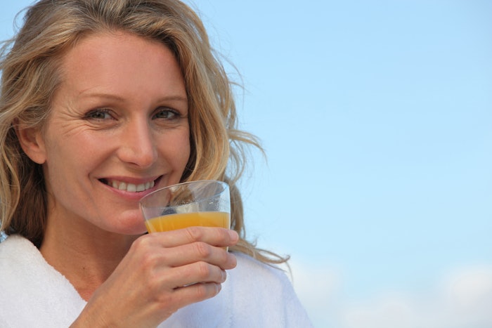 The company reported a rapid lifting effect (within 15 minutes) on crow's feet from a single application of a gel product formulated with 0.32% Liftilience.
